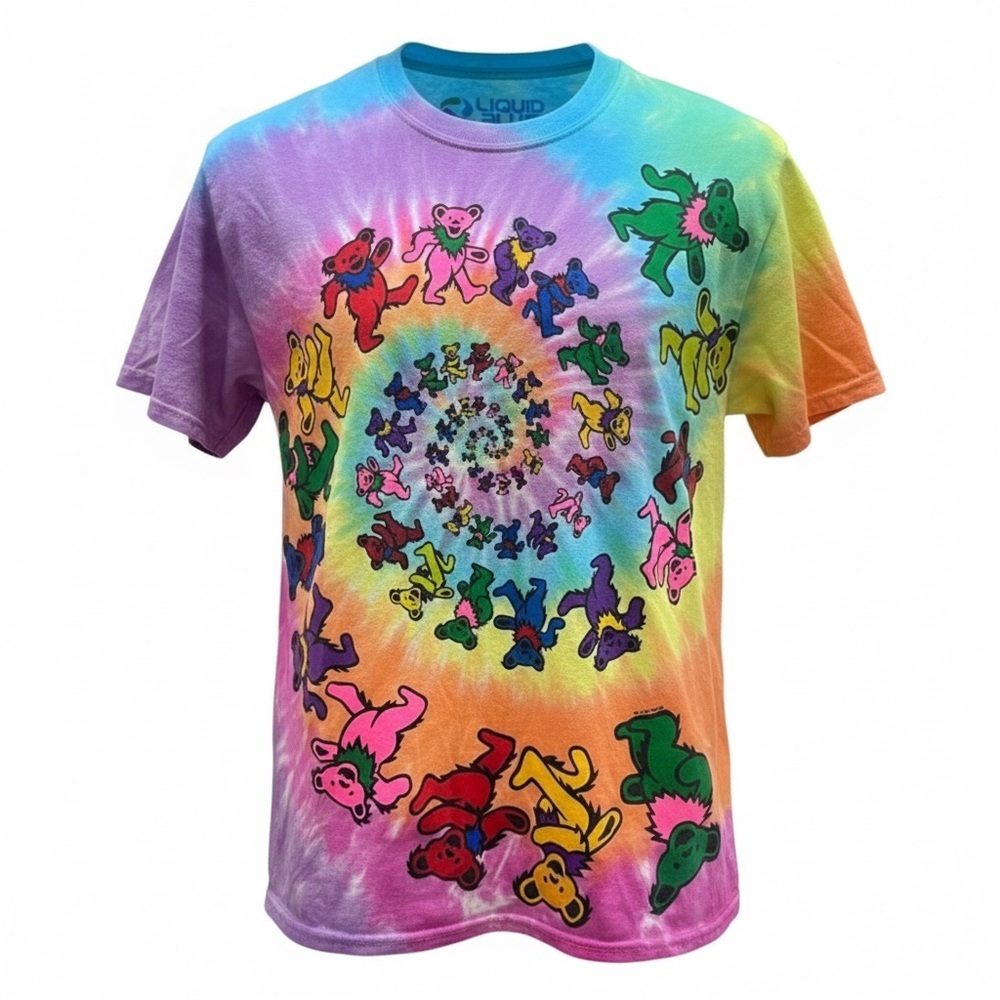 Liquid‎ Blue Grateful Dead Tie Dye Bears T-Shirt Mens S ‘95 Cool VTG shirt 2881